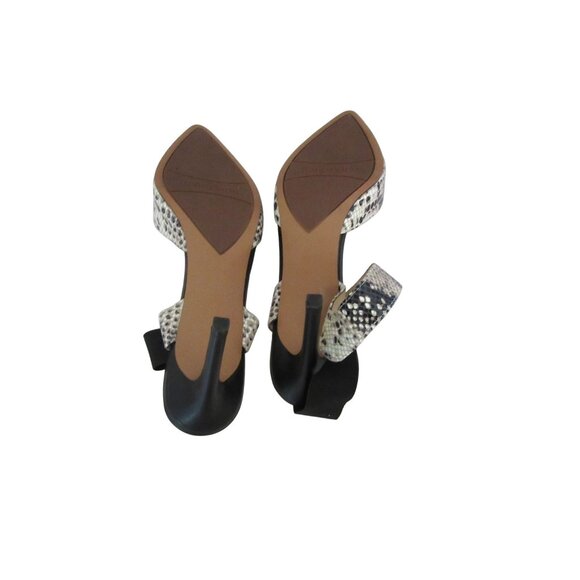 Franco Sarto Snakeskin Printed Leather Elastic Strap Heels 9.5 - Picture 6 of 6
